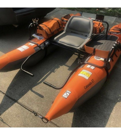 Colorado XT Inflatable Pontoon Boat + Transport Wheel & Motor Mount NEW