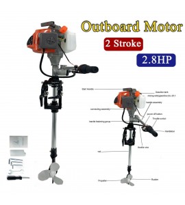 63CC Boat Engine 2 Stroke 2.8HP Outboard Motor Boat Engine W/ Air Cooling System