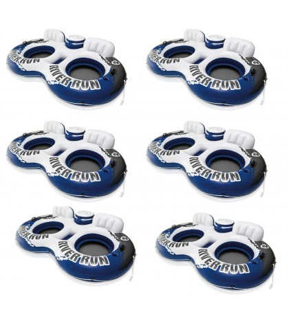 Intex River Run II 2-Person Water Tube w/ Cooler and Connectors (6 Pack) 58837EP