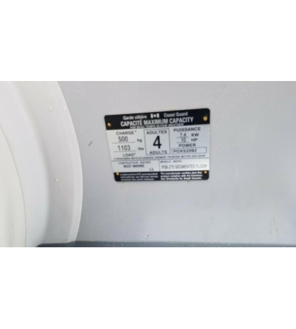 WEST MARINE–PSB-275 Performance Segmented Floor Inflatable Sport Boat with Oars