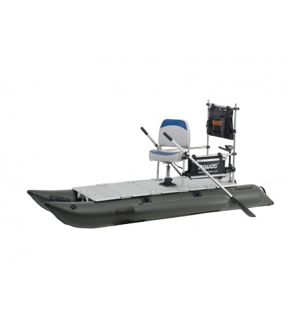 AQUOS New 10.2ft Pontoon Boat&Guardbar&Seat&Transom 20lbs motor for Fishing