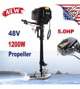 NEW Electric Outboard Motor Fishing Boat 48V 5HP Brushless Engine 1200W HANGKAI