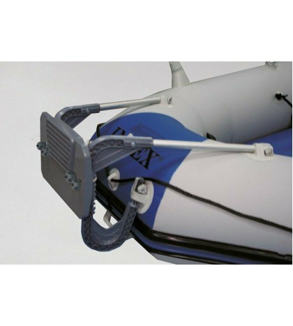 Intex 3 Person Boat Set w/ Aluminum Oars & Pump and Composite Boat Motor Mount