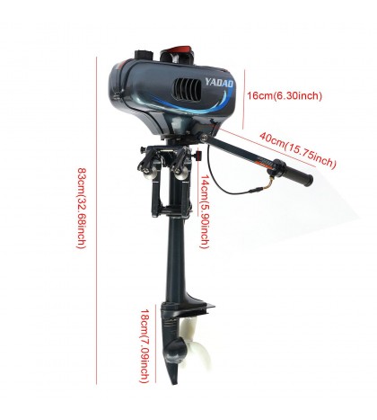 2/4 Stroke Outboard Motor Marine Boat Engine 3.5 HP-7 HP w/ Air/Water Cooling CE