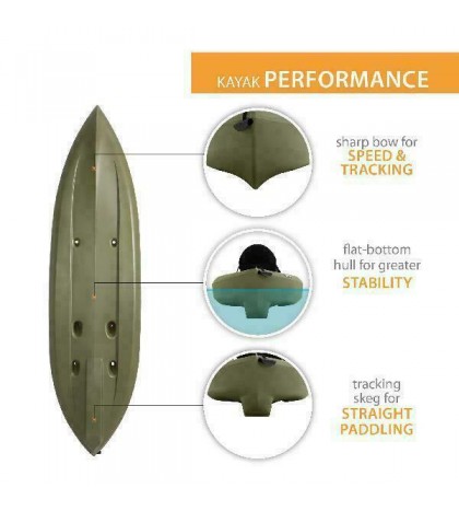 Tamarack Angler 100 Fishing Kayak (Paddle Included), 90818