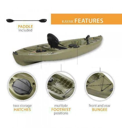 Tamarack Angler 100 Fishing Kayak (Paddle Included), 90818