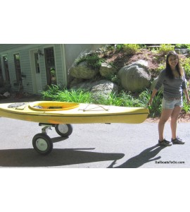 Fat-tire folding cart for canoe, kayak, boat.  Strong. ( Dolly, trolley, kart )