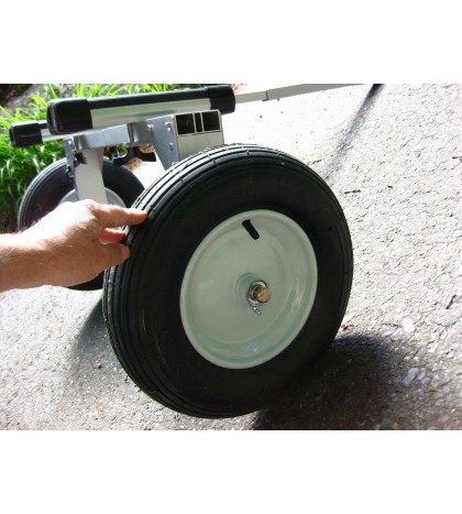 Fat-tire folding cart for canoe, kayak, boat.  Strong. ( Dolly, trolley, kart )