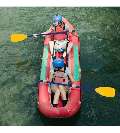 5X(1Pair Detachable Kayak Canoe Inflatable Boat Paddle Oar Watersports Accessory