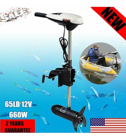 Electric 65lb 12V Trolling Motor Outboard Engine Outboard Motor 660W 100% New