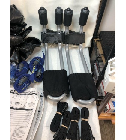 Thule Hull-A-Port 835XRT Kayak Carrier Rooftop J-Hooks Rack: WITH EXTRAS *READ*