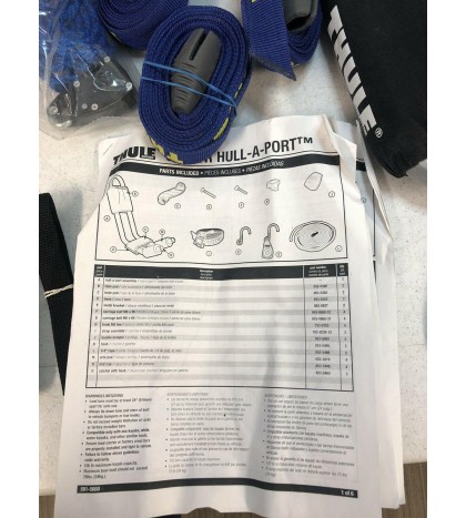 Thule Hull-A-Port 835XRT Kayak Carrier Rooftop J-Hooks Rack: WITH EXTRAS *READ*