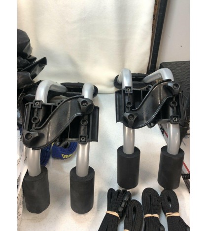 Thule Hull-A-Port 835XRT Kayak Carrier Rooftop J-Hooks Rack: WITH EXTRAS *READ*