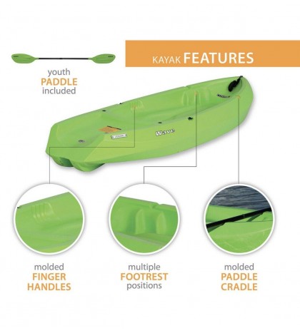 ‼️Lifetime Wave 6 ft Youth Sit On Top Kayak With Paddle - Lime Green‼️