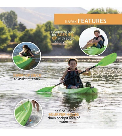 ‼️Lifetime Wave 6 ft Youth Sit On Top Kayak With Paddle - Lime Green‼️