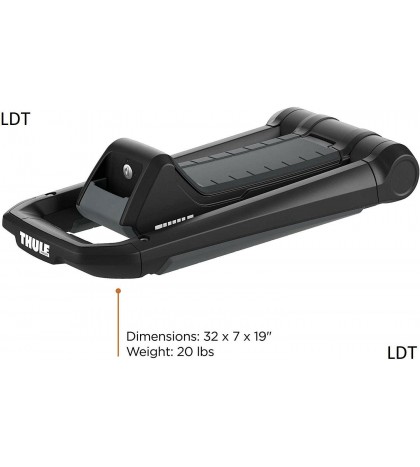 Thule Hull-A-Port Aero Rooftop Kayak Carrier, BLACK, 1 Kayak - NEW