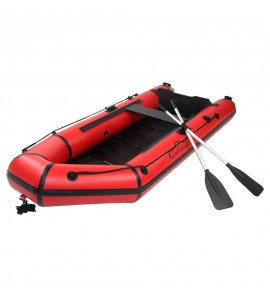 New 7.5ft Inflatable Water Sports Tender Rafting Fishing Dinghy Boat Black Red