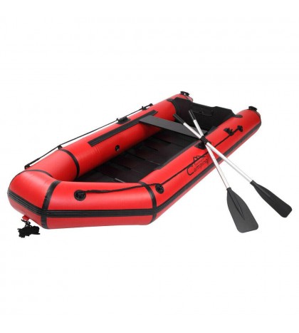 New 7.5ft Inflatable Water Sports Tender Rafting Fishing Dinghy Boat Black Red
