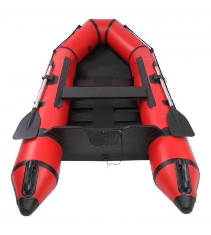 New 7.5ft Inflatable Water Sports Tender Rafting Fishing Dinghy Boat Black Red