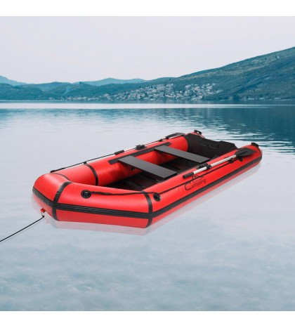 New 7.5ft Inflatable Water Sports Tender Rafting Fishing Dinghy Boat Black Red