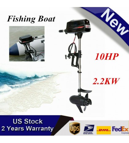10HP 2200W Outboard Motor Electric Fishing Boat Engine Kayaks Propeller HANGKAI