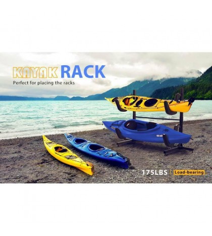 VIVOHOME Freestanding Kayak Rack Canoe Surfboard Snowboard Carrier Storage Stand