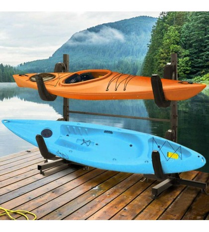 VIVOHOME Freestanding Kayak Rack Canoe Surfboard Snowboard Carrier Storage Stand