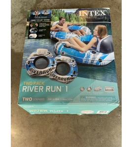 INTEX River Run I Inflatable Sports Lounge Tube (2 Pack)