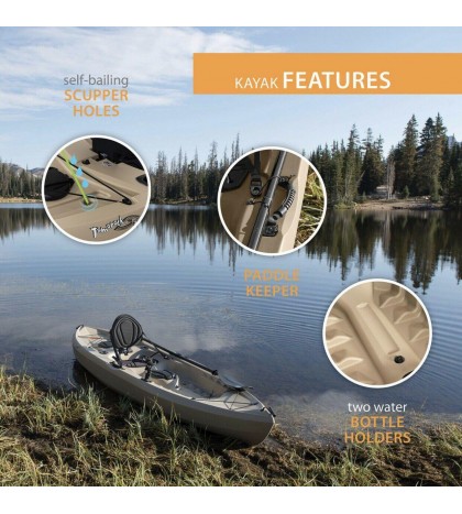 ‼️10’ Tamarack Angler Fishing Kayak 2 Pack‼️W/ Paddles & Rod Holders‼️Sit On Top