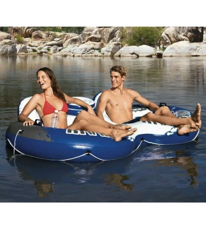 Intex River Run II 2 Person Double Inflatable Tube with Cooler FAST SHIP!