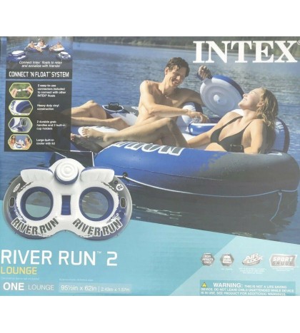 Intex River Run II 2 Person Double Inflatable Tube with Cooler FAST SHIP!