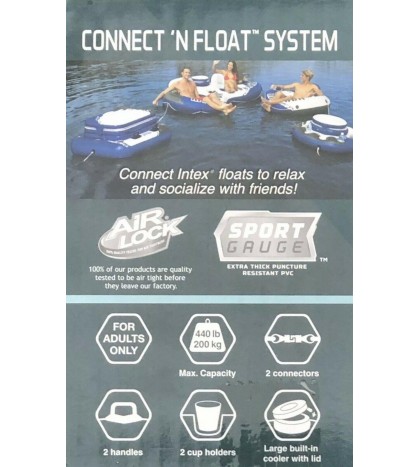 Intex River Run II 2 Person Double Inflatable Tube with Cooler FAST SHIP!