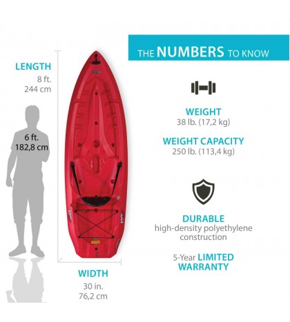 Daylite 8 ft Sit-on-top Kayak (Paddle Included),Top Seller, Max 45 days Delivery
