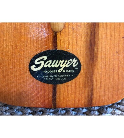 Vintage PAIR of SAWYER Woodworking LOGO Wood Canoe Kayak Paddles 44