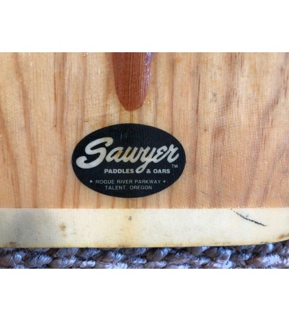 Vintage PAIR of SAWYER Woodworking LOGO Wood Canoe Kayak Paddles 44