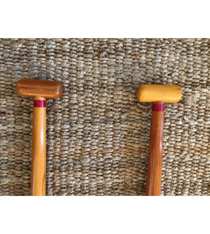 Vintage PAIR of SAWYER Woodworking LOGO Wood Canoe Kayak Paddles 44