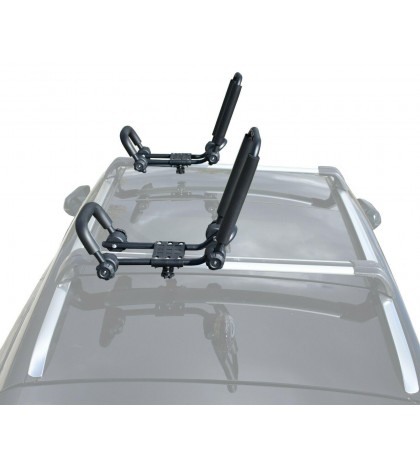 2 Pairs Universal Double Folding Kayak Rack Roof top Carrier Boat J-Bar Rack