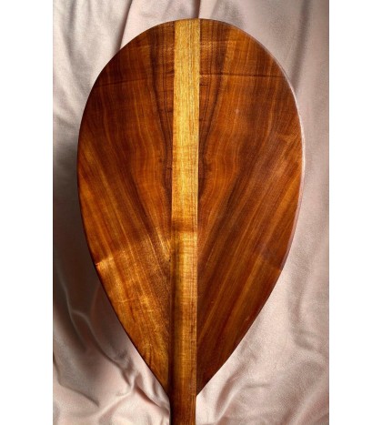 Slightly Curly Koa Paddle with T-handle - Hawaiian Outrigger Canoe Paddling