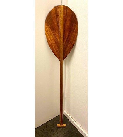Slightly Curly Koa Paddle with T-handle - Hawaiian Outrigger Canoe Paddling