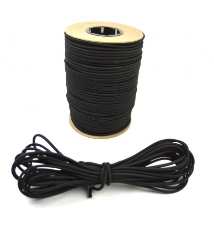 Black Bungee Cord Marine Grade Heavy Duty Shock Rope Tie Down Stretch Band