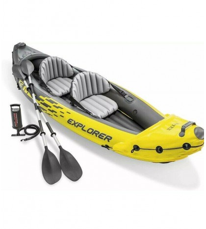 ⭐️NEW⭐️ Intex Explorer K2 Kayak 2-Person Inflatable Kayak Set w/ Aluminum Oars