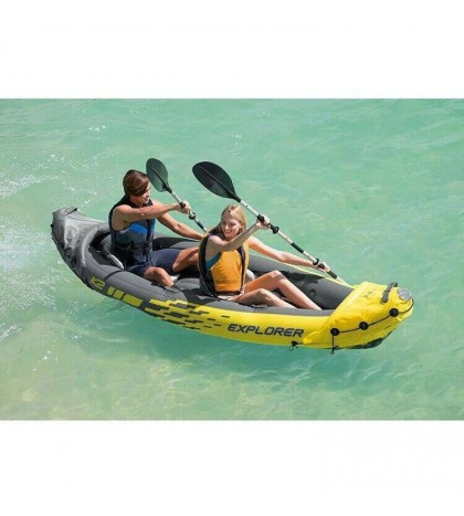 ⭐️NEW⭐️ Intex Explorer K2 Kayak 2-Person Inflatable Kayak Set w/ Aluminum Oars