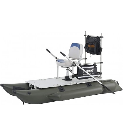 AQUOS 2021 Backpack 8.8ft Pontoon Boat with Guard Bar and Folding Seat