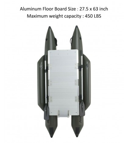 AQUOS 2021 Backpack 8.8ft Pontoon Boat with Guard Bar and Folding Seat