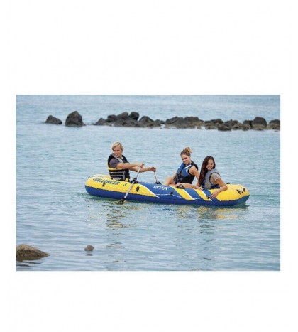 3 Boat 2 Person Raft & Oar Set Inflatable with Motor Mount Kit Free Shipping
