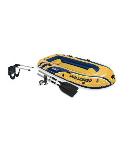 3 Boat 2 Person Raft & Oar Set Inflatable with Motor Mount Kit Free Shipping