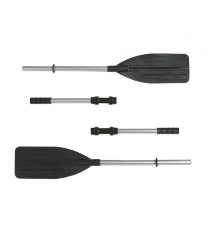 Intex Excursion 5 Person Inflatable Boat Set w/ 2 Oars, Air Pump & Bag (2 Pack)