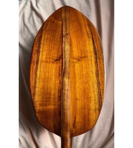 Rare Slightly Curly Koa Paddle with Oversized Blade - Hawaiian Outrigger Canoe