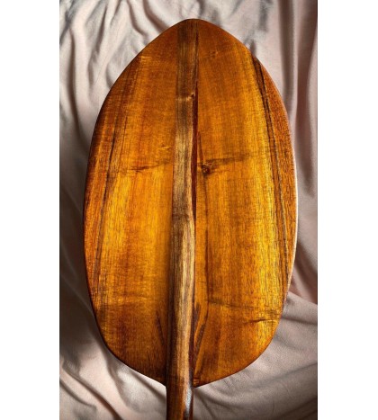 Rare Slightly Curly Koa Paddle with Oversized Blade - Hawaiian Outrigger Canoe