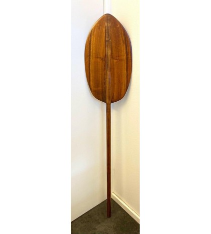 Rare Slightly Curly Koa Paddle with Oversized Blade - Hawaiian Outrigger Canoe
